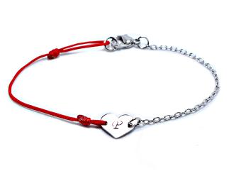 Elegantný náramok s razeným srdiečkom z chirurgickej ocele /12 mm/