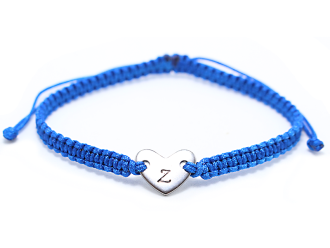 Prepletaný náramok s razeným srdiečkom z chirurgickej ocele / 14 mm x 11 mm /