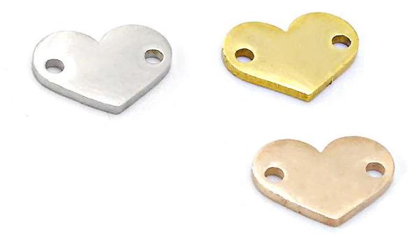 Elegantný náramok s razeným srdiečkom z chirurgickej ocele /12 mm/